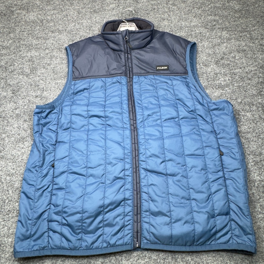 Filson Ultralight Vest Mens Large Blue Primaloft Quilted Puffer Jacket Gorpcore